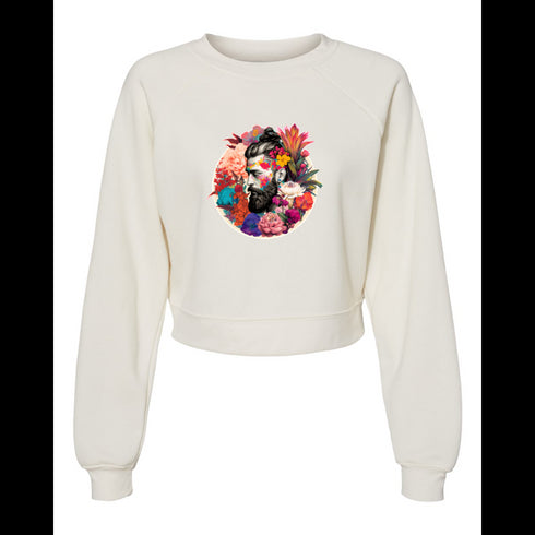 Beard and flowers Bella canvas hoodie 7505